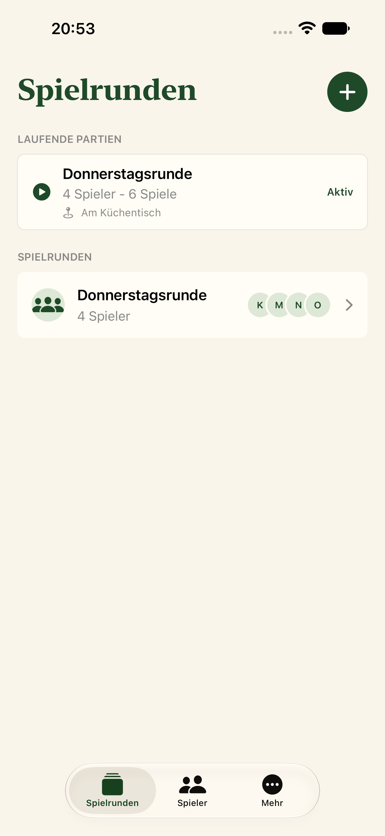 Spielgruppen in Wer schreibt? auf dem iPhone